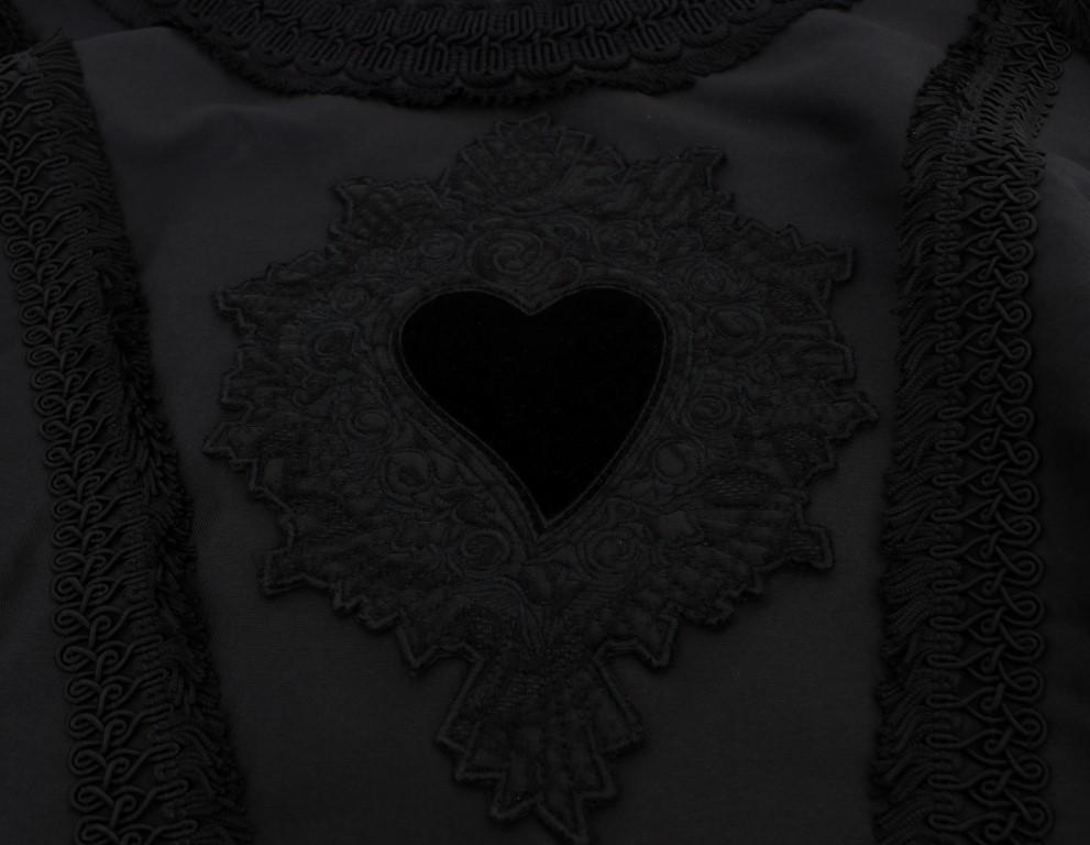 Black Torero Heart Fringes Blouse