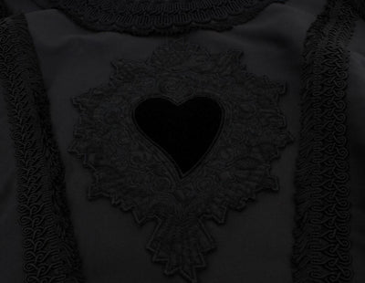 Black Torero Heart Fringes Blouse
