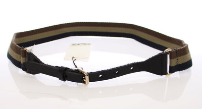 Multicolor Leather Logo Belt