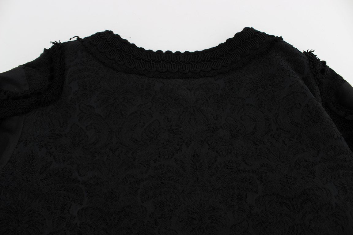 Black Torero Heart Fringes Blouse