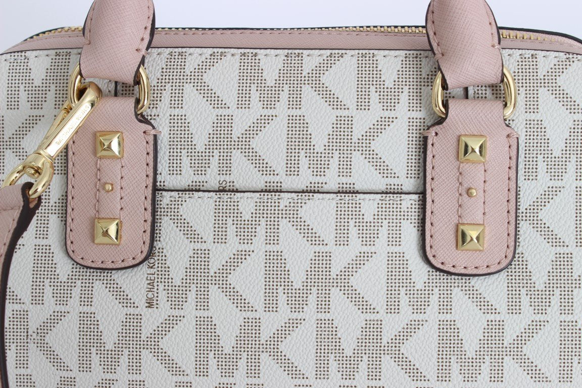 Pink SANDRINE Leather Satchel Handbag