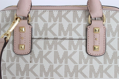 Pink SANDRINE Leather Satchel Handbag