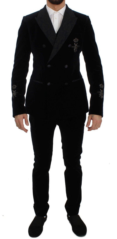 Blue Velvet 3 Piece Slim Fit Suit