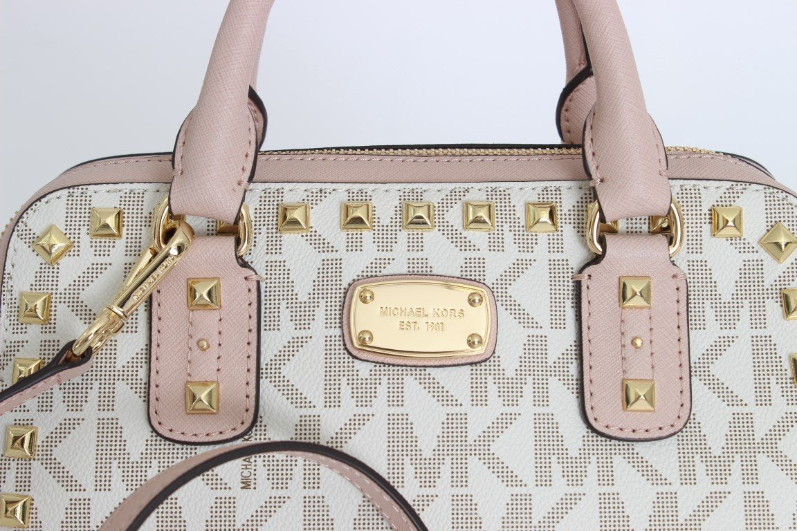 Pink SANDRINE Leather Satchel Handbag