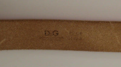 Pink Leather Logo Belt