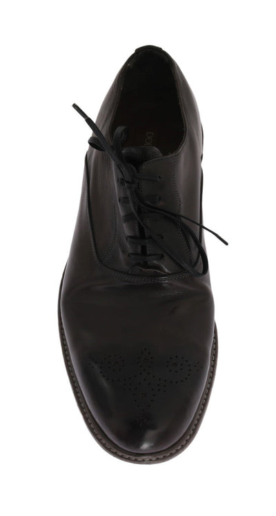 Brown Leather Wingtip Laceups Shoes