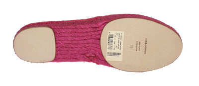 Pink Wool Espadrilles Loafers
