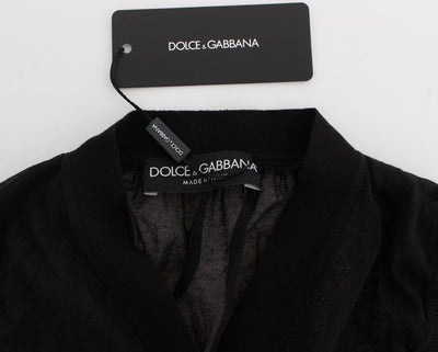 Black Cotton Button Down Vest Cardigan