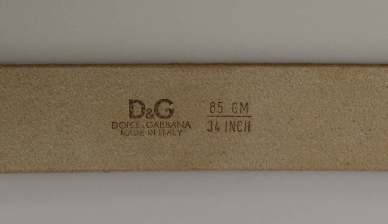 Green Leather Logo Belt
