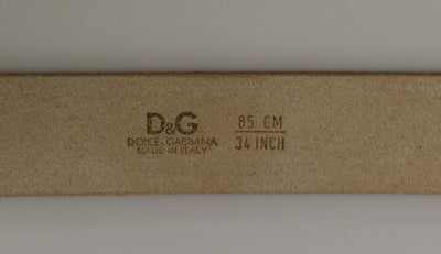Green Leather Logo Belt