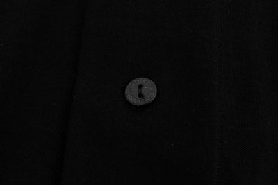 Black Wool Short Sleeve Cardigan Sweater