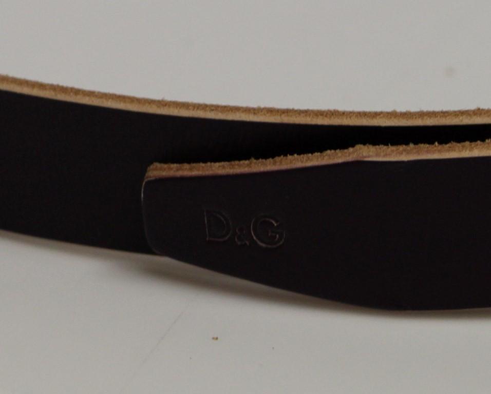 Purple Leather Logo Belt