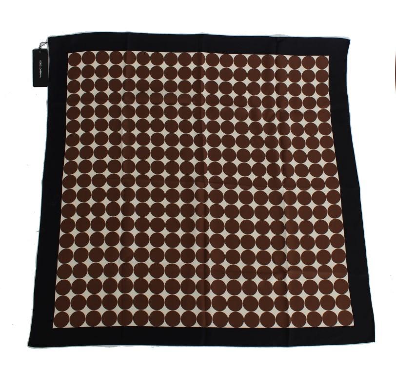 Brown White Dotted Modal Silk Scarf