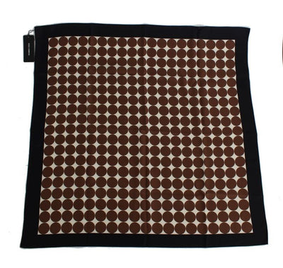 Brown White Dotted Modal Silk Scarf