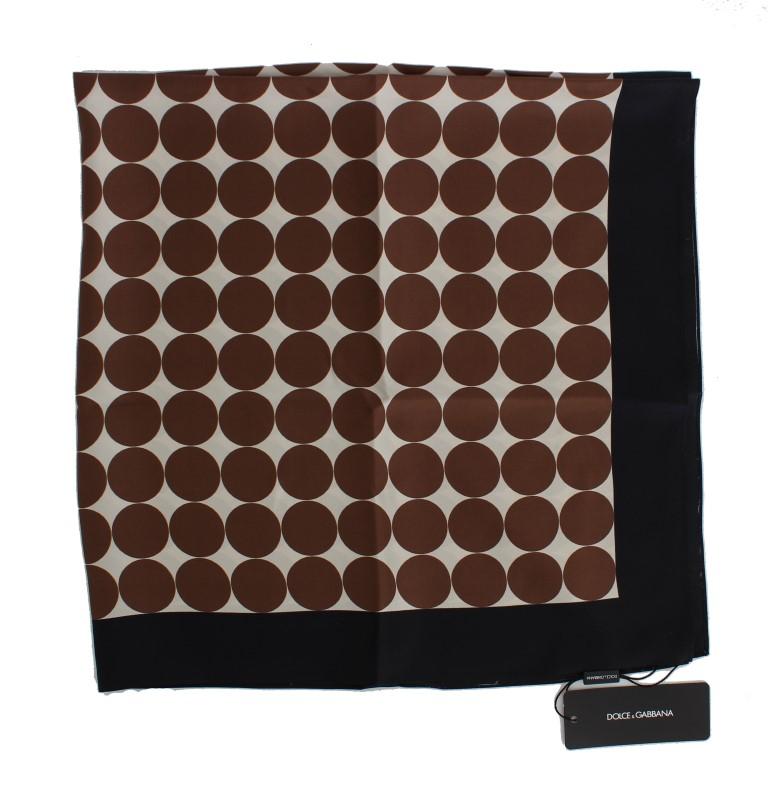 Brown White Dotted Modal Silk Scarf