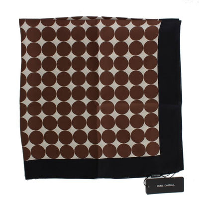 Brown White Dotted Modal Silk Scarf