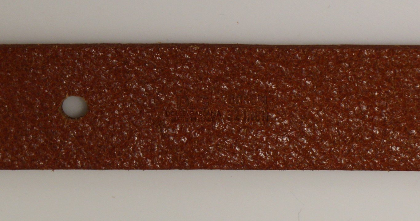 Brown Leather Logo Belt