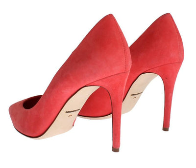 Pink Suede Classic Stilettos Pumps Shoes