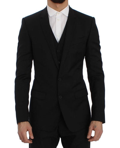 Black Wool Slim Fit Blazer Jacket