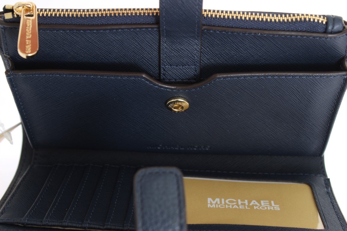 Navy Blue JET SET Travel Wristlet Wallet