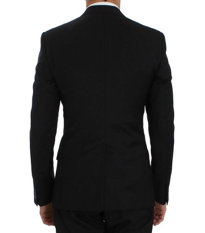 Black Wool Slim Fit Blazer Jacket