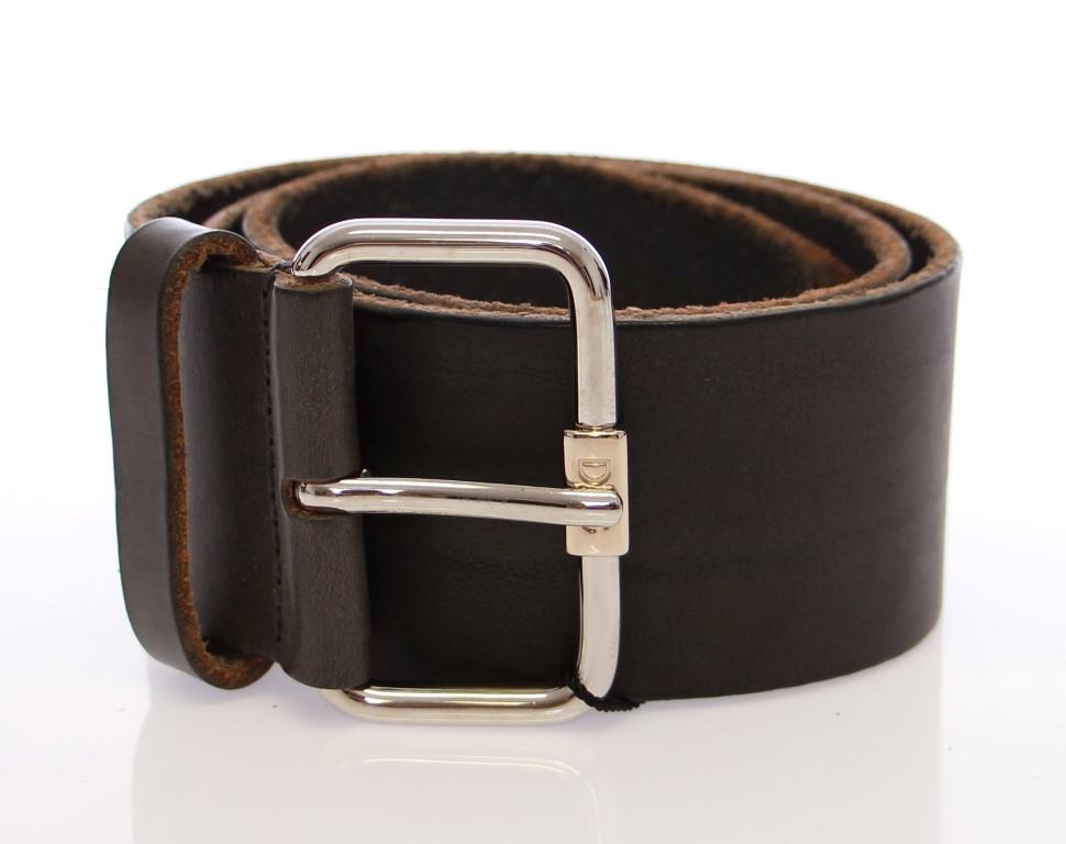 Black Leather Logo Belt