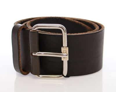 Black Leather Logo Belt