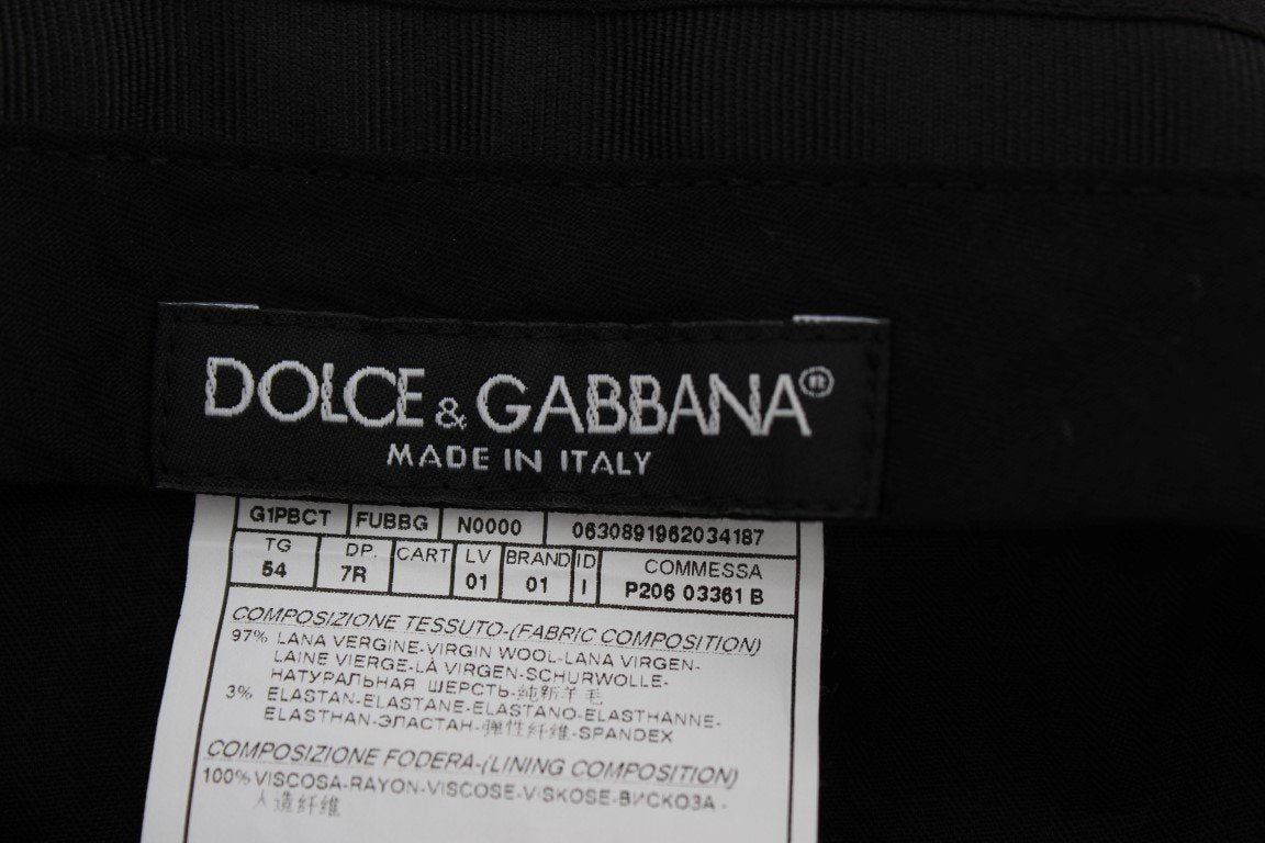 Black Wool Stretch Dress Pants