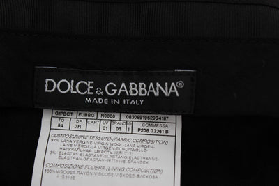 Black Wool Stretch Dress Pants