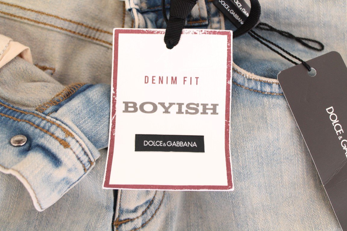 Blue BOYISH Boyfriend Stretch Jeans