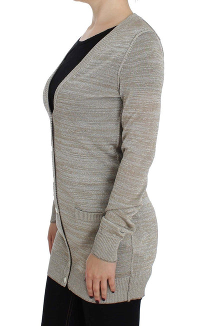Beige Long Sleeve Cardigan Sweater
