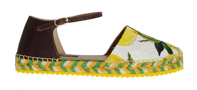 Lemon Brocade Espadrilles Sandals