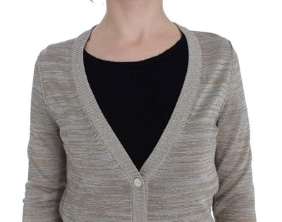 Beige Long Sleeve Cardigan Sweater