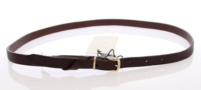 Brown Leather Logo Belt