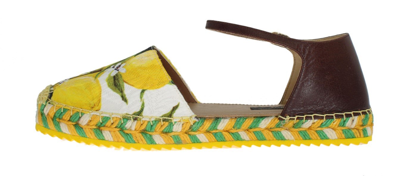 Lemon Brocade Espadrilles Sandals