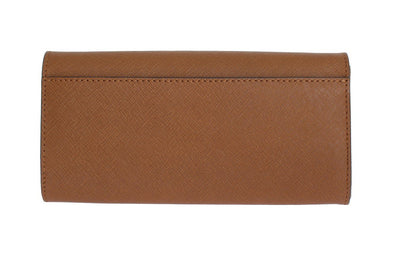 Brown JET SET TRAVEL Carryall Leather Wallet
