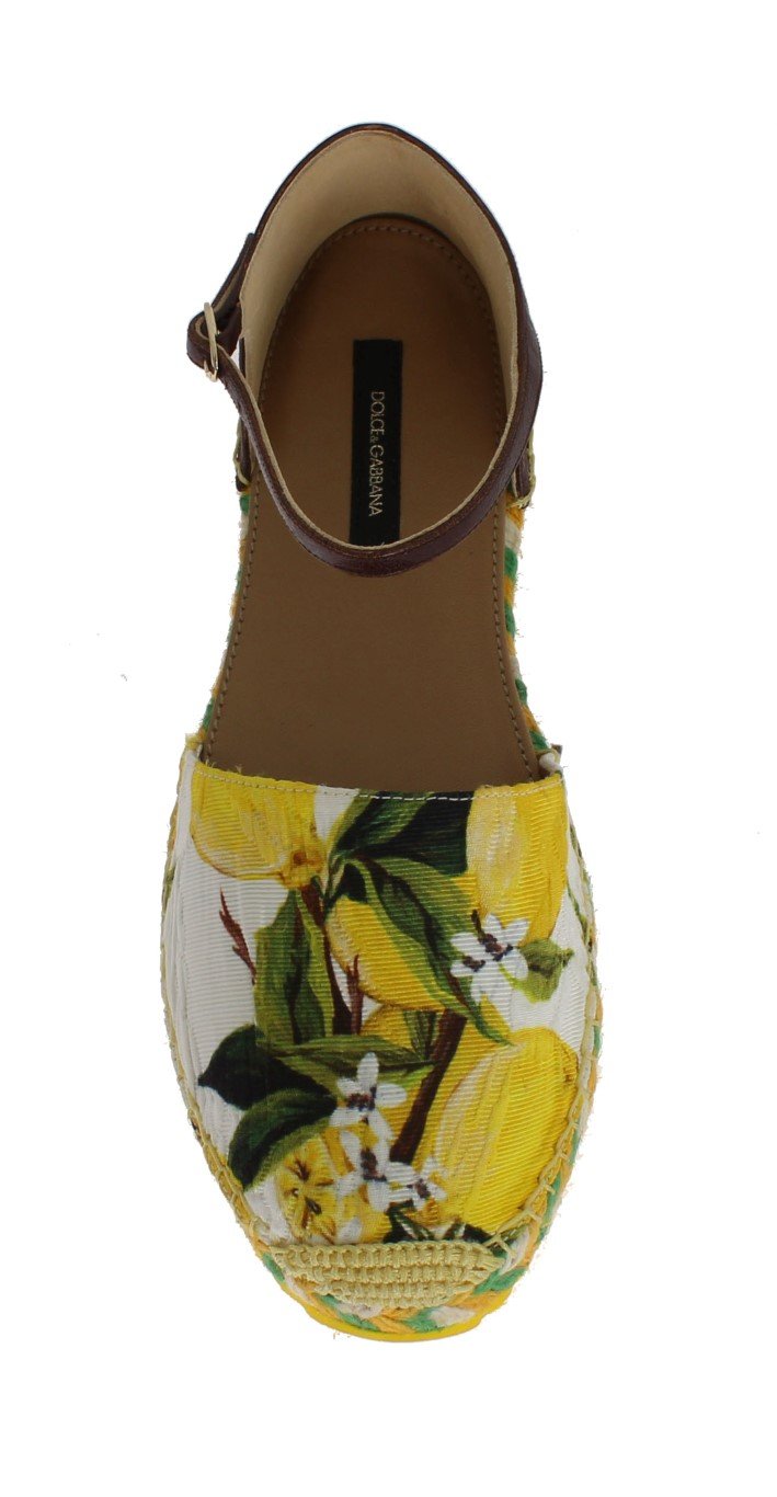 Lemon Brocade Espadrilles Sandals