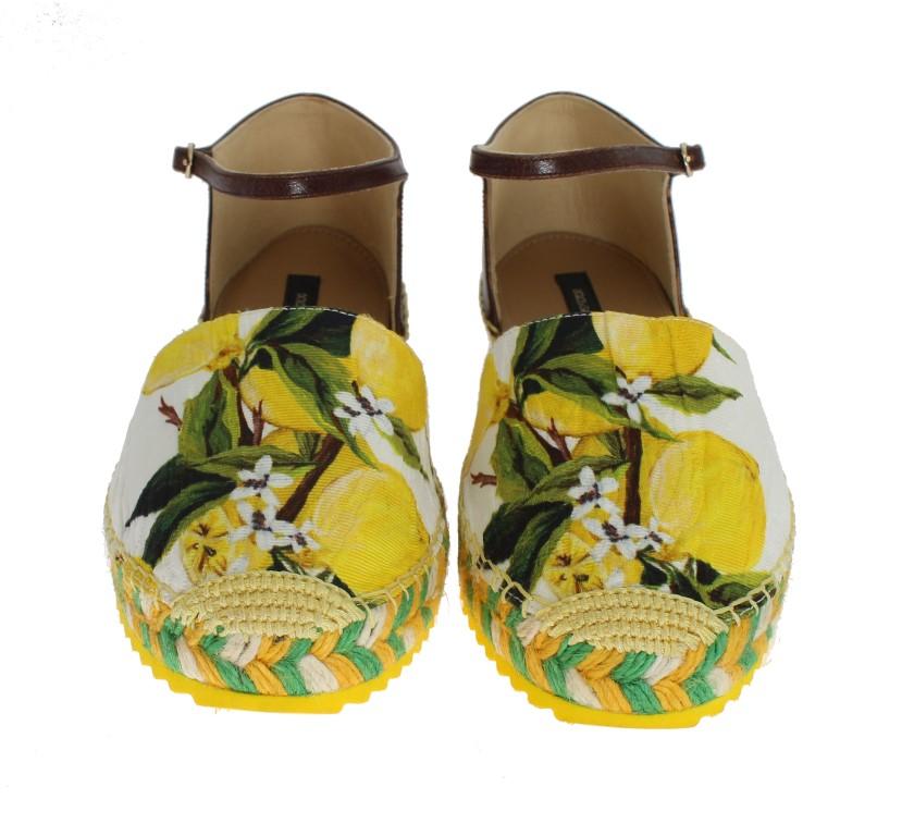 Lemon Brocade Espadrilles Sandals