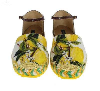 Lemon Brocade Espadrilles Sandals