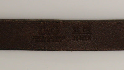 Brown Leather Logo Belt