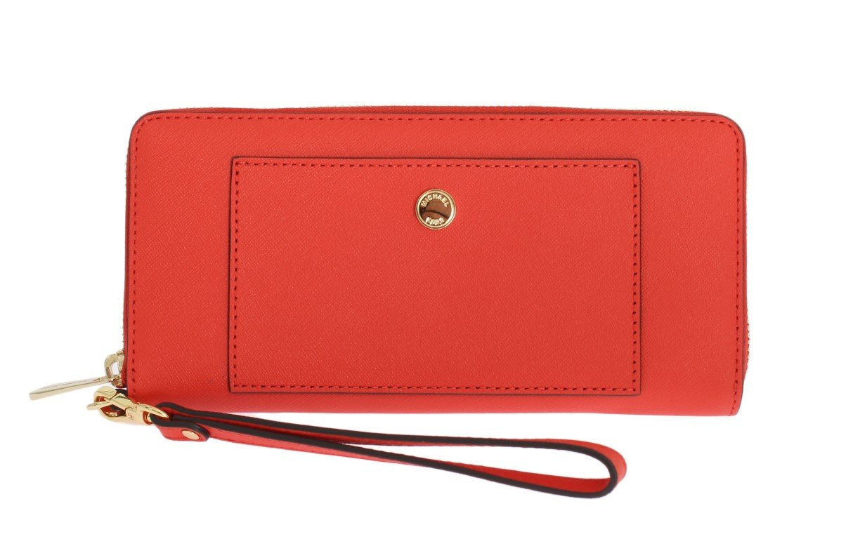 Red GREENWICH Continental Leather Wallet