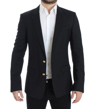 Black wool MARTINI slim fit blazer