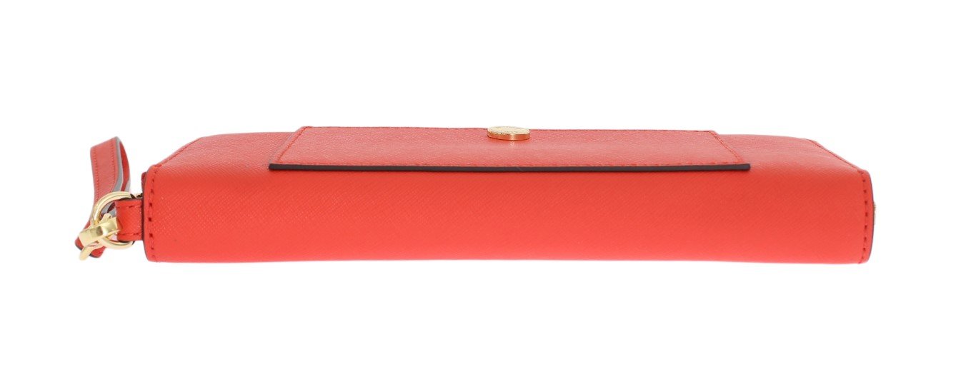 Red GREENWICH Continental Leather Wallet