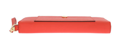 Red GREENWICH Continental Leather Wallet