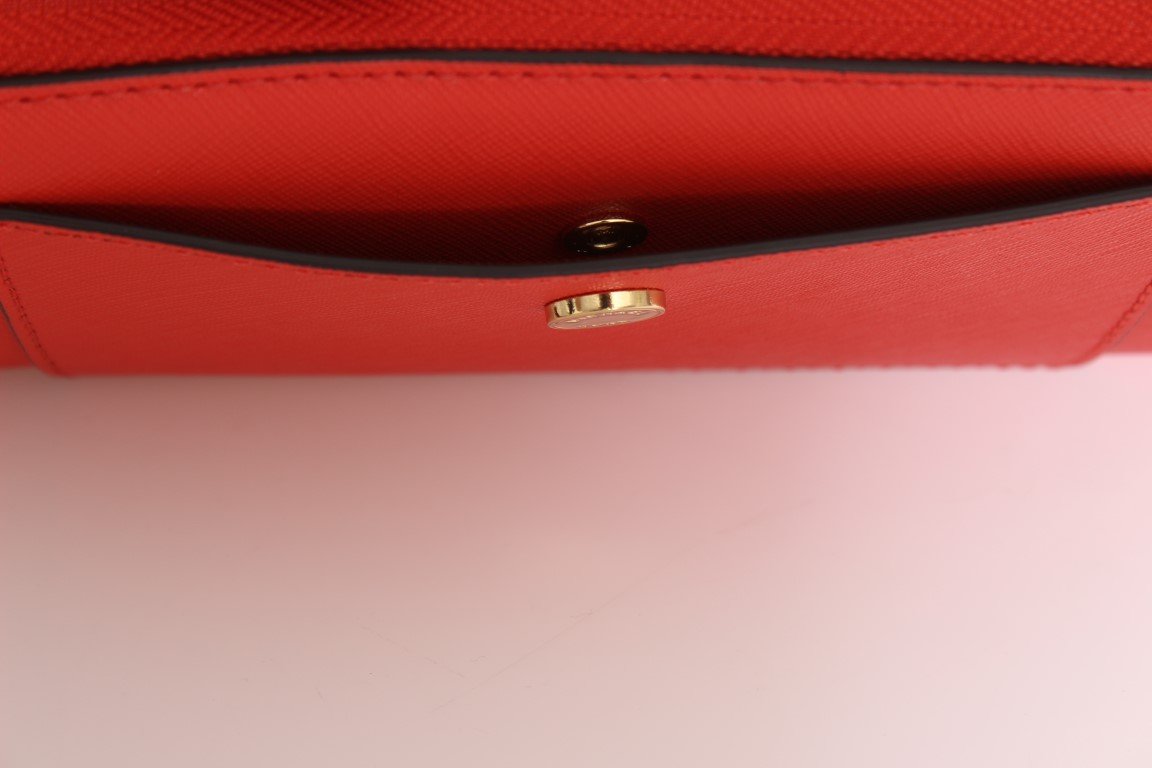 Red GREENWICH Continental Leather Wallet