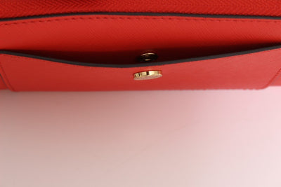 Red GREENWICH Continental Leather Wallet