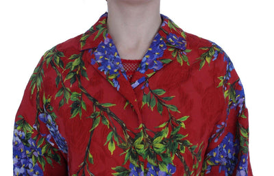 Red Floral Brocade Jacket