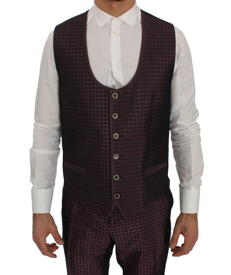 Purple Fantasy Silk Dress Vest