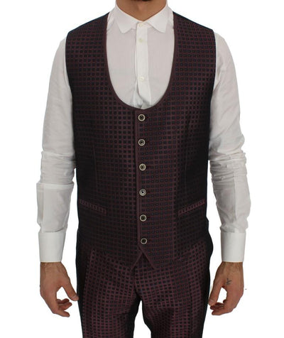 Purple Fantasy Silk Dress Vest
