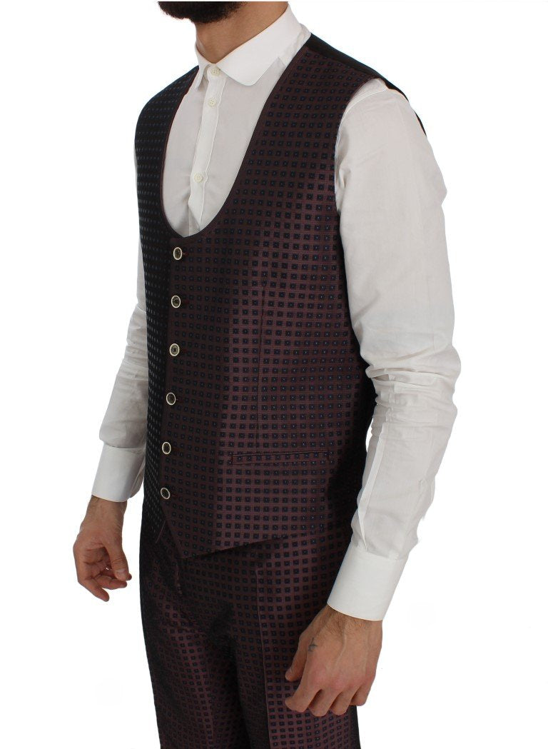 Purple Fantasy Silk Dress Vest